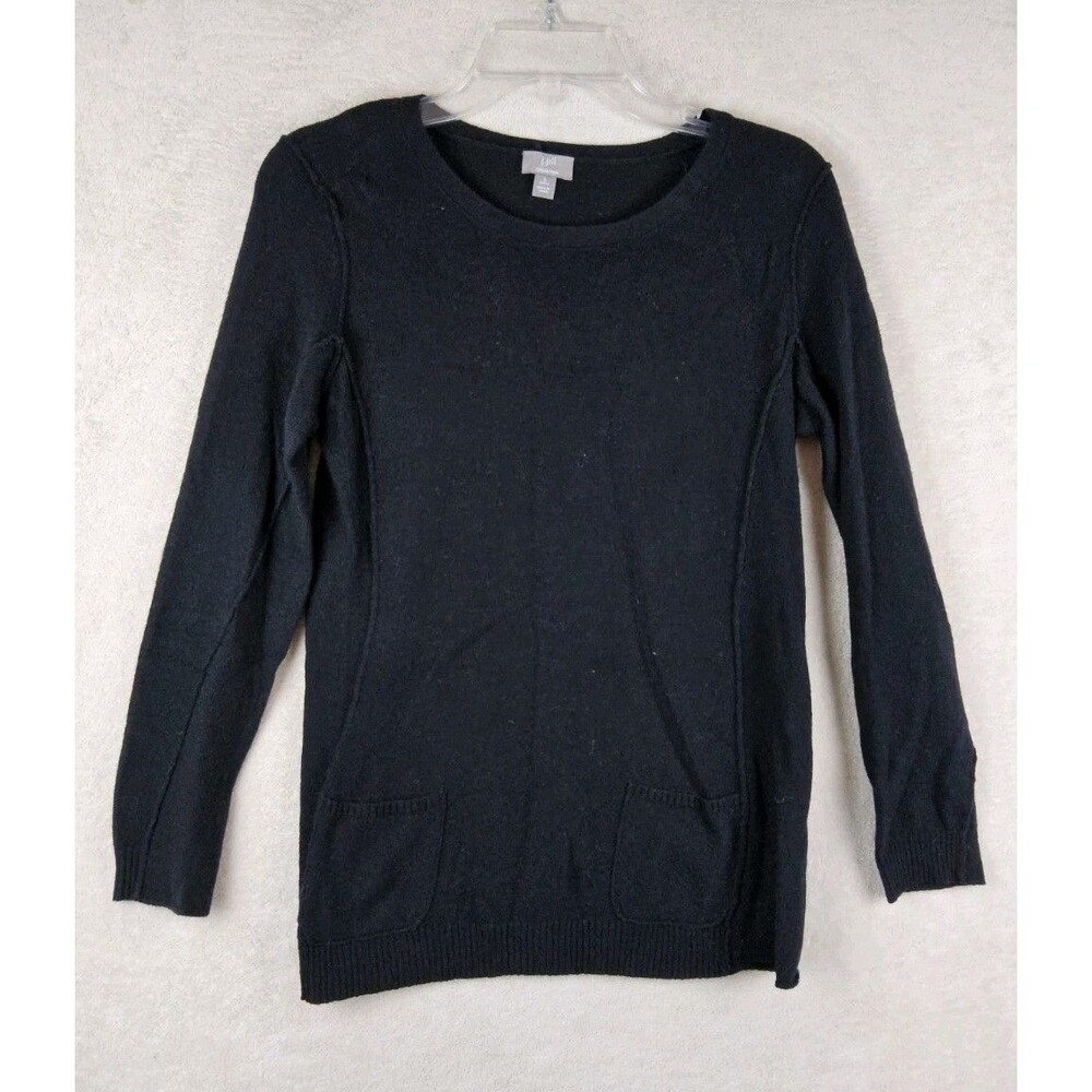 J Jill Women’s Wool Cashmere Blend Long Sleeve Pockets Sweater Petites Size SP